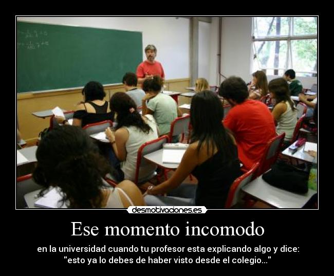 Ese momento incomodo -