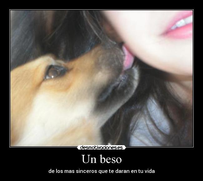 Un beso - de los mas sinceros que te daran en tu vida