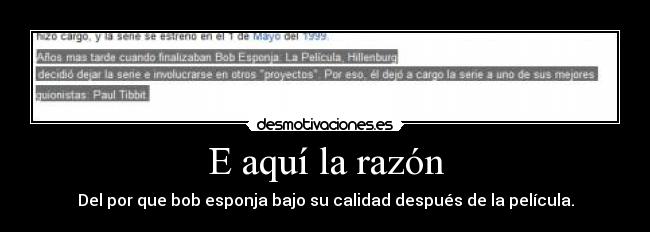 carteles sacado wikipedia bob esponja toronjas nada vacio owo tutri desmotivaciones