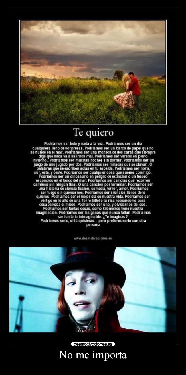 No me importa -