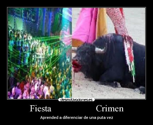 carteles fiesta fiesta crimen aprended diferenciar una puta vez desmotivaciones