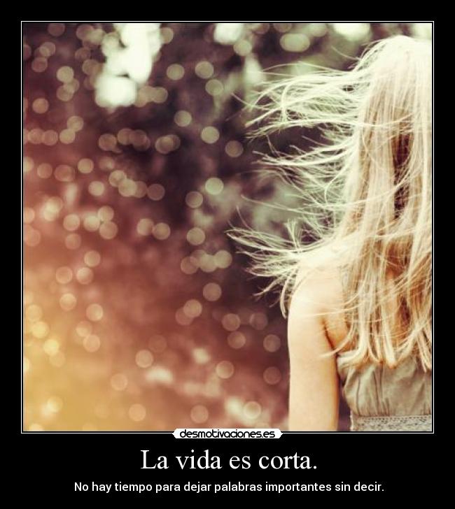 La vida es corta. - 