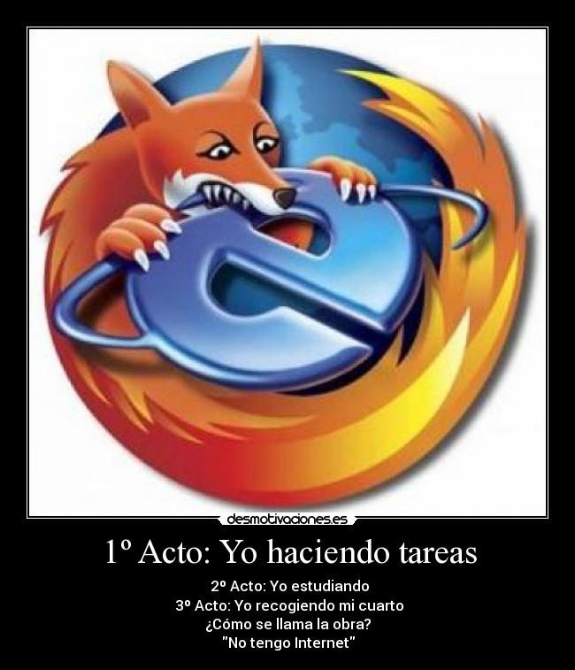 1º Acto: Yo haciendo tareas -