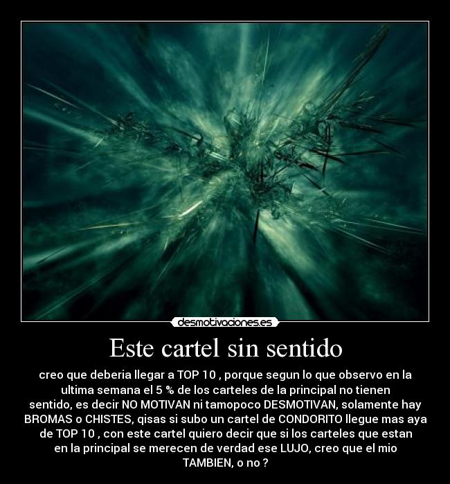 Este cartel sin sentido - 