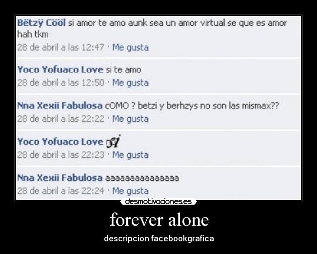forever alone - descripcion facebookgrafica