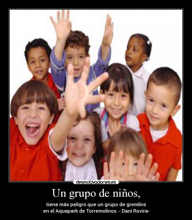 Un grupo de niños, - 