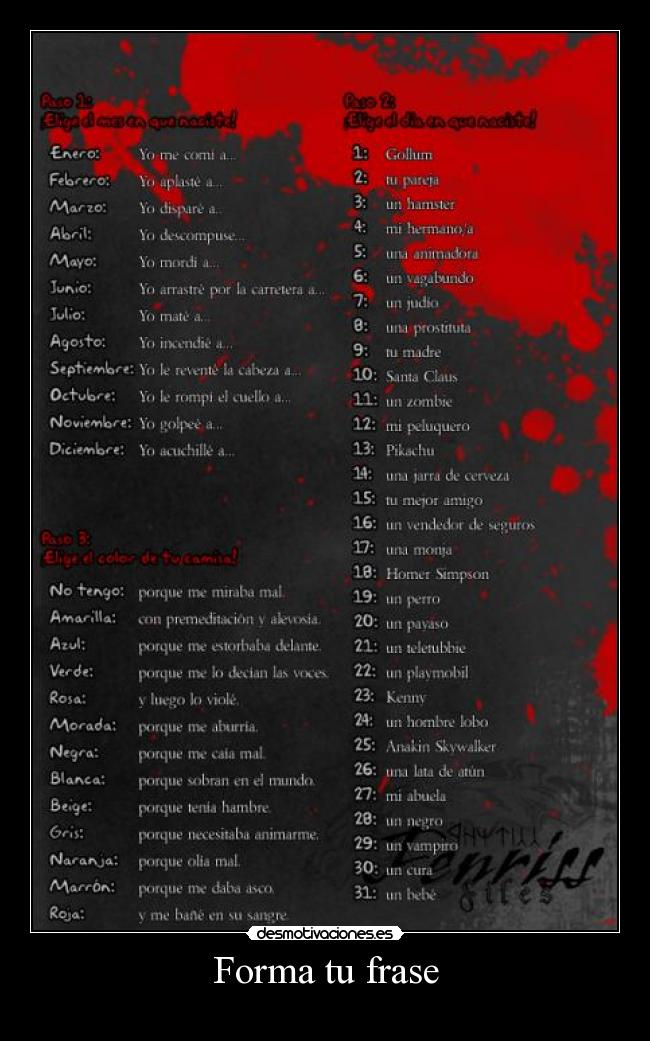 Forma tu frase - 
