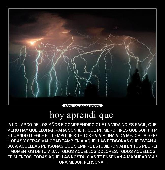 hoy aprendi que -