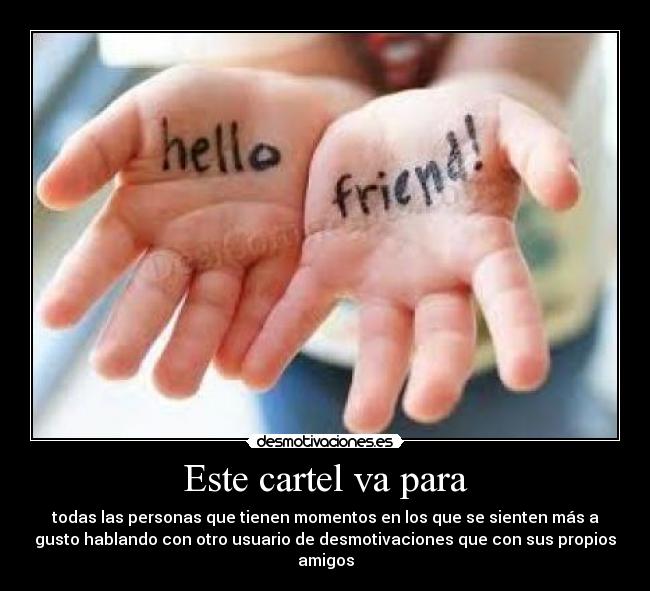 Este cartel va para -