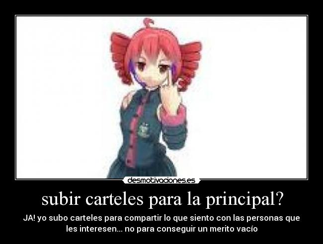 subir carteles para la principal? -