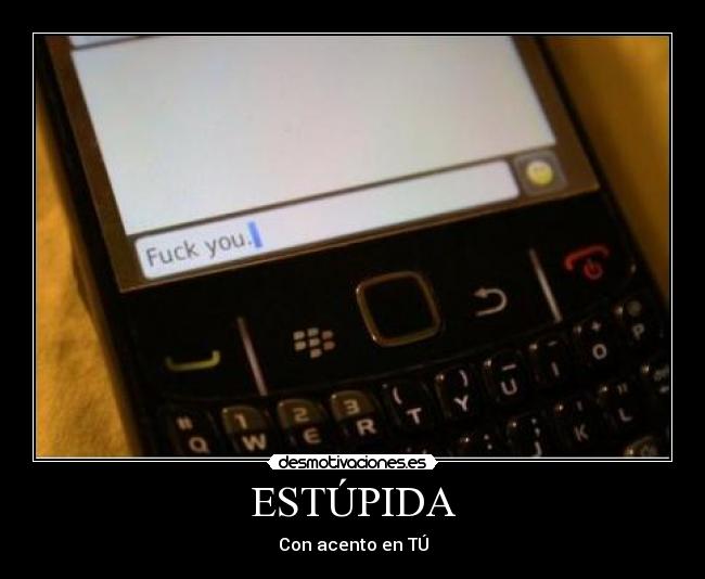 ESTÚPIDA - Con acento en TÚ