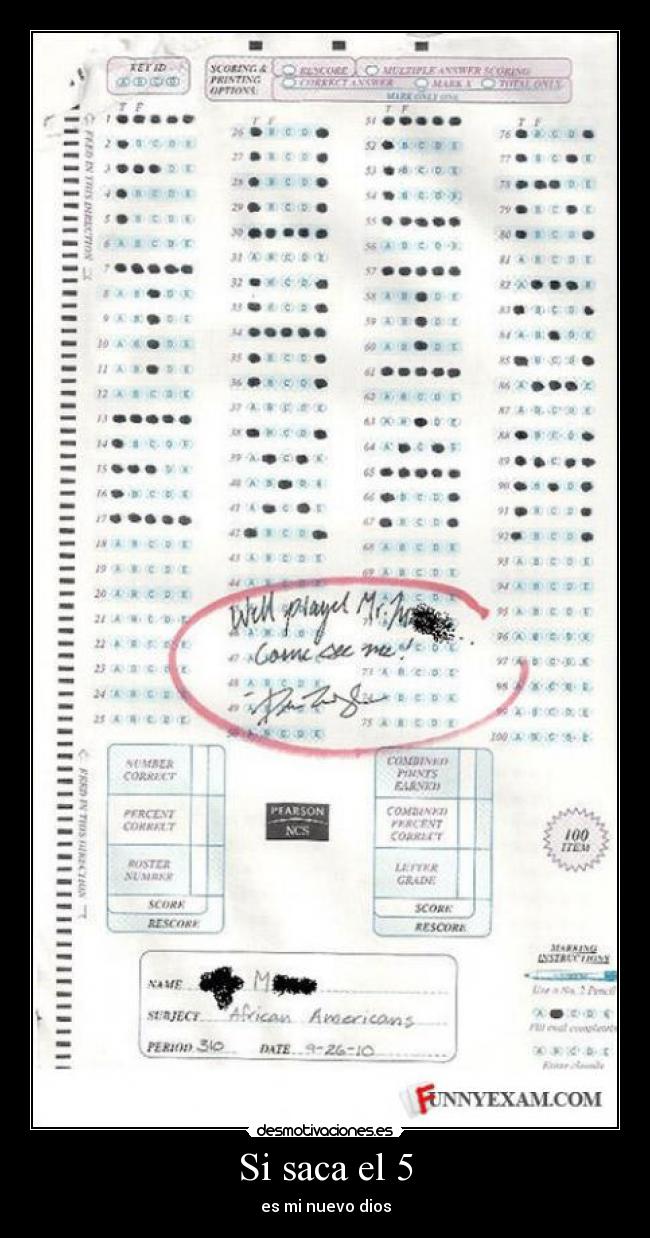 Si saca el 5 - es mi nuevo dios