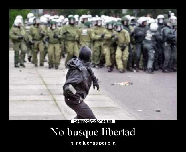 No busque libertad -