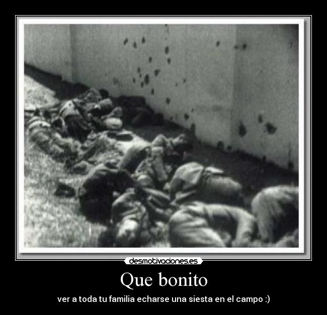 Que bonito - ver a toda tu familia echarse una siesta en el campo :)