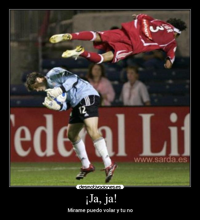 carteles volar futbolistas desmotivaciones