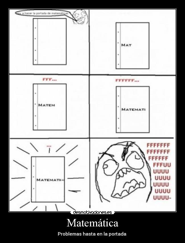 Matemática - Problemas hasta en la portada 