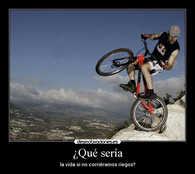¿Qué sería - la vida si no corriéramos riegos?