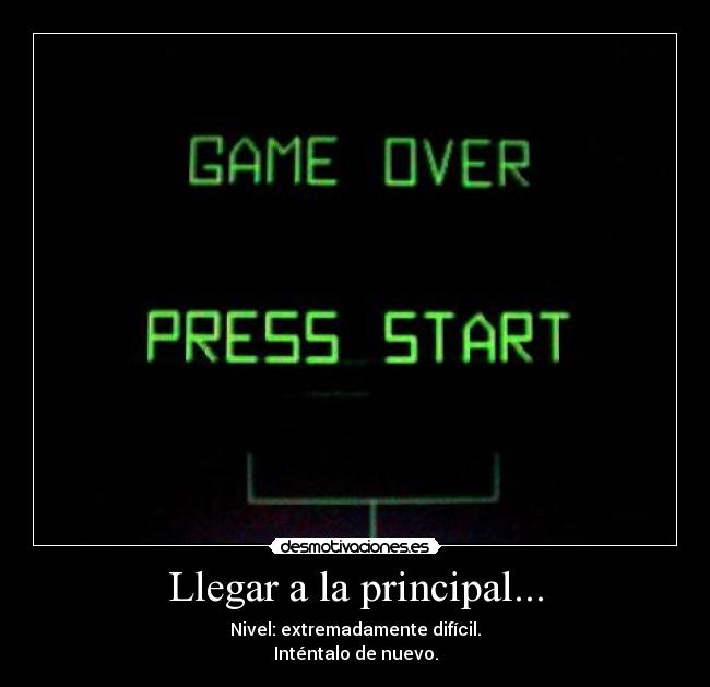 Llegar a la principal... -