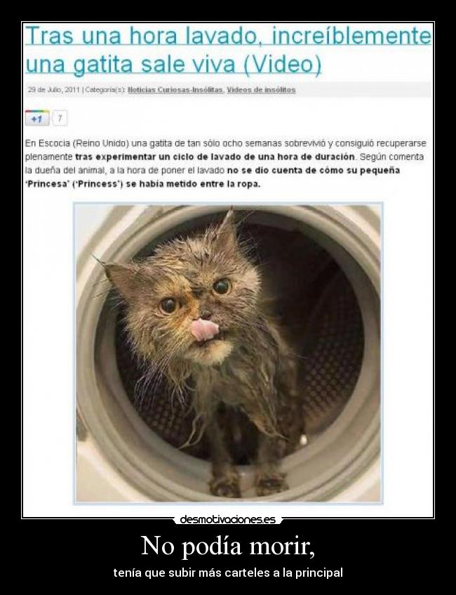 No podía morir, - 