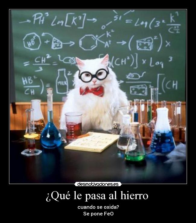 carteles que pasa hierro cuando oxida feo desmotivaciones