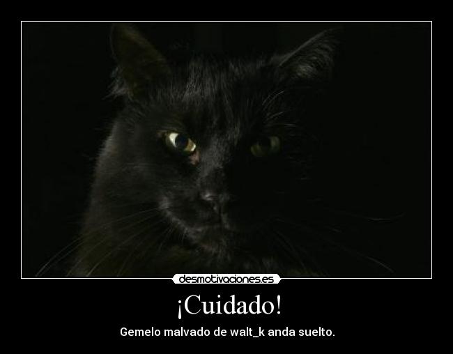 ¡Cuidado! - Gemelo malvado de walt_k anda suelto.