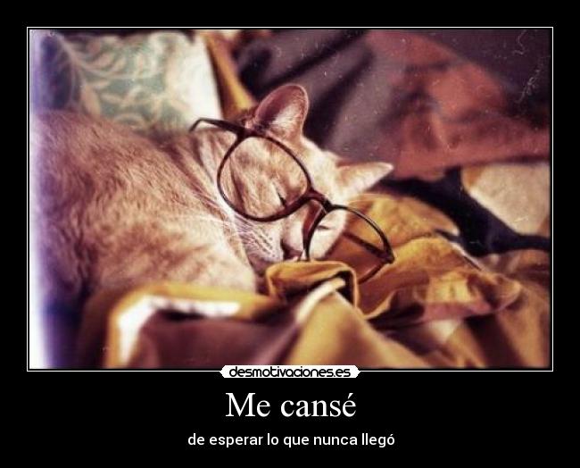 Me cansé -