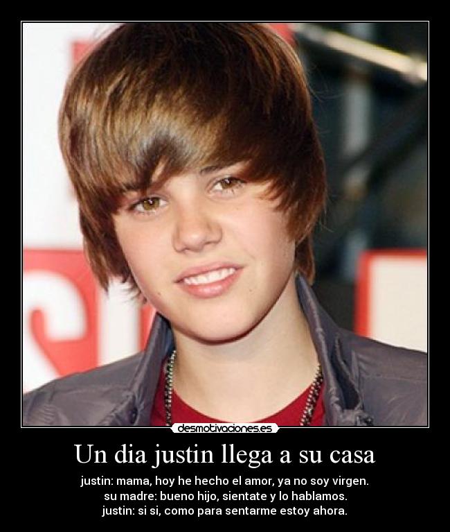 Un dia justin llega a su casa -