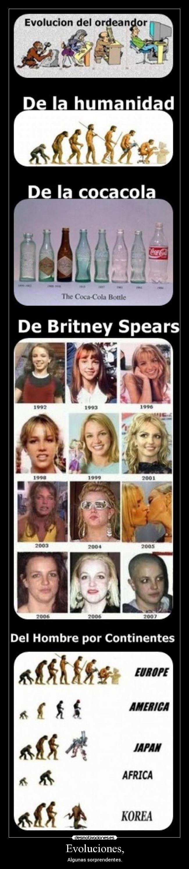 Evoluciones, - Algunas sorprendentes.