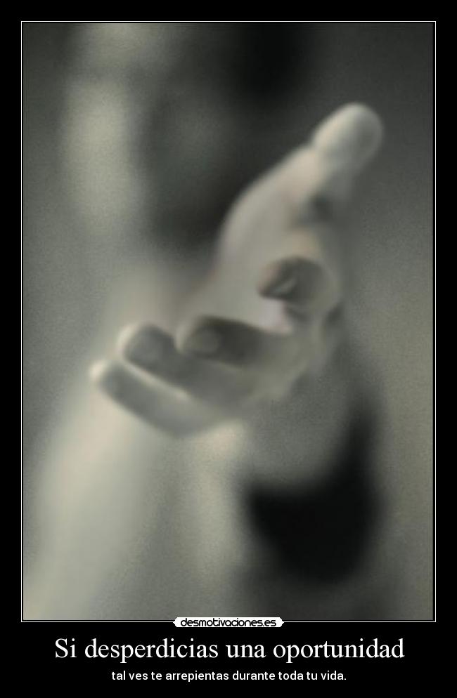 Si desperdicias una oportunidad - 