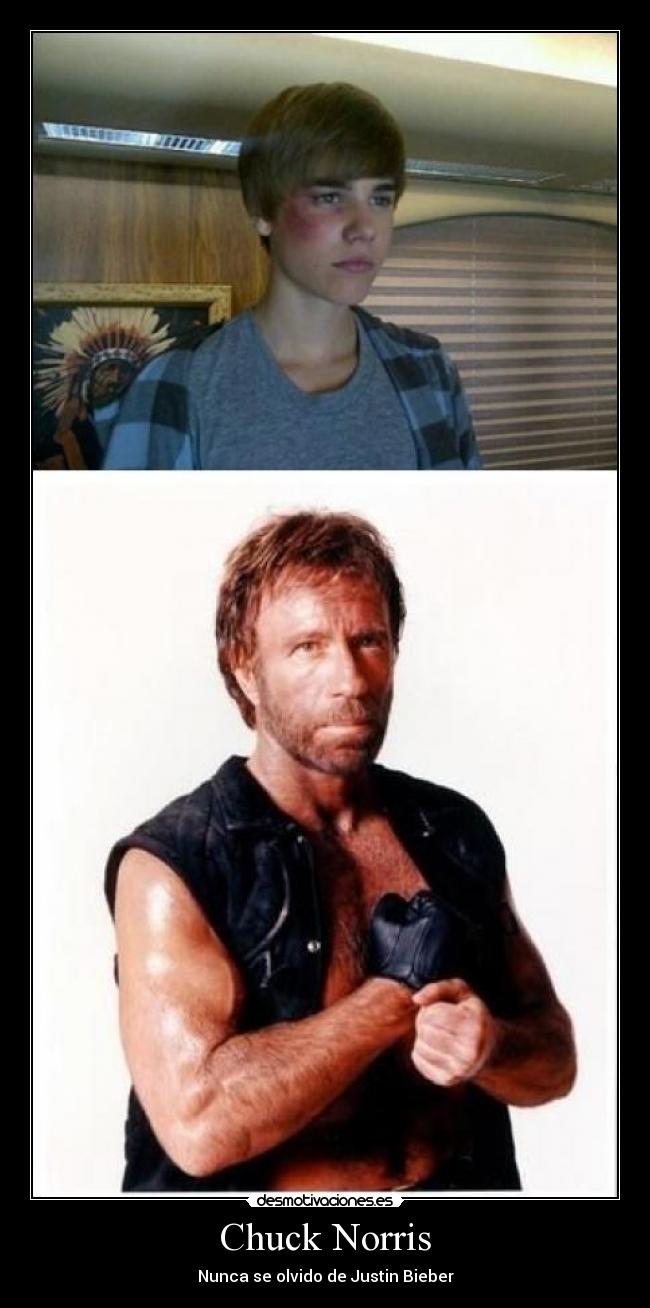 Chuck Norris - Nunca se olvido de Justin Bieber