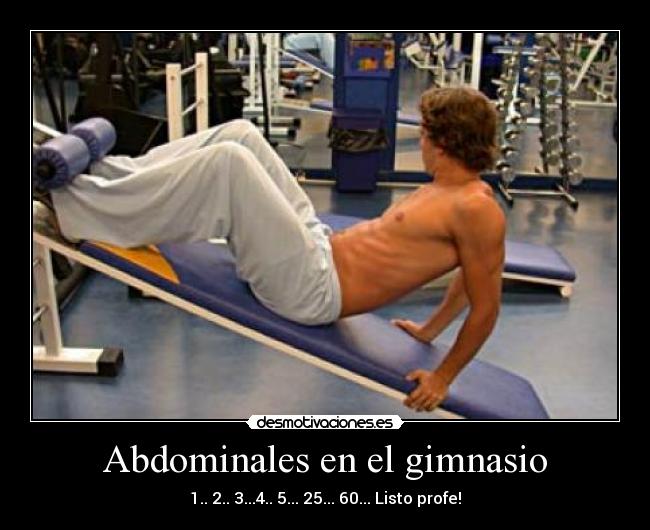 Abdominales en el gimnasio - 