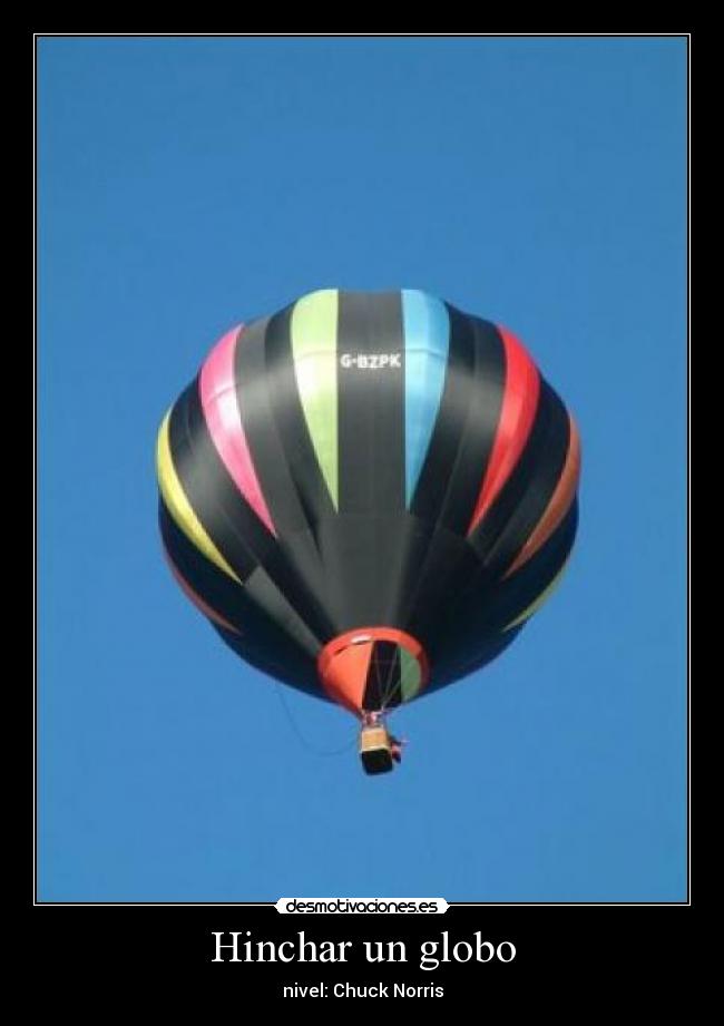 Hinchar un globo - nivel: Chuck Norris