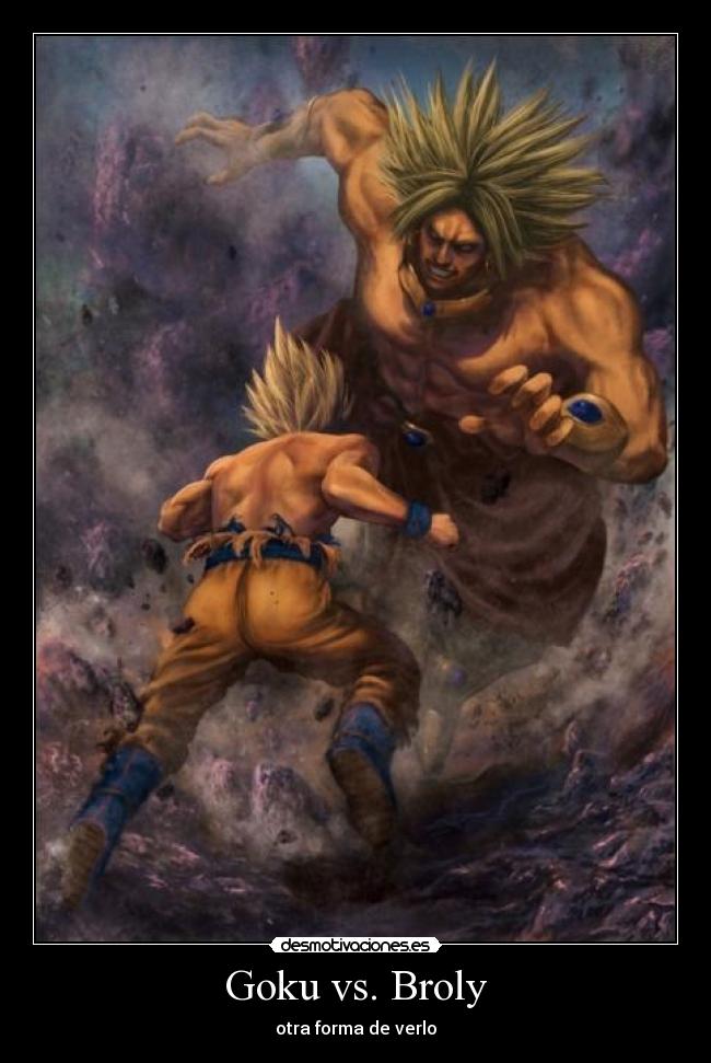 carteles goku broly ocio humor arte caricatura realista desmotivaciones