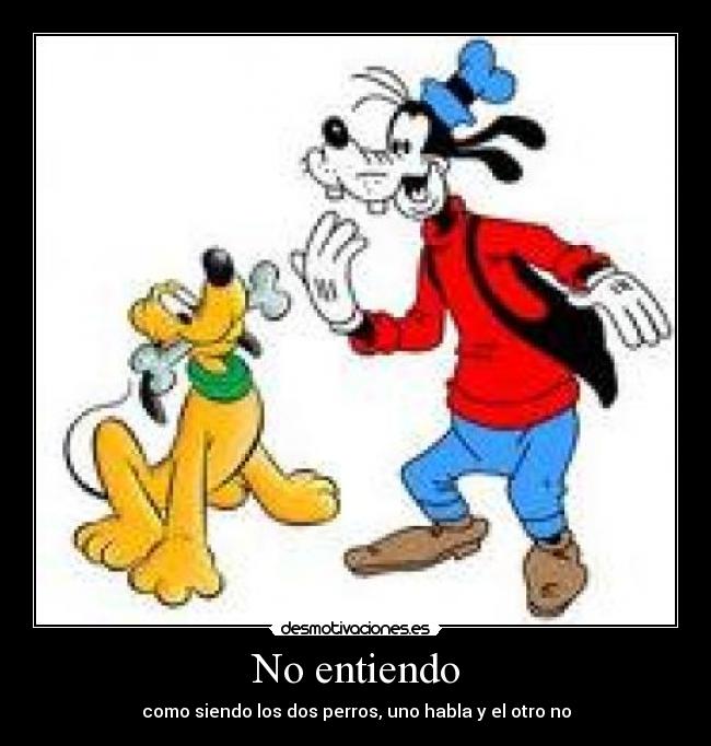 No entiendo - 
