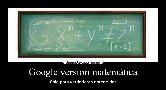 Google version matemática -