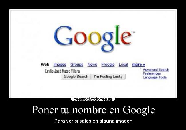 Poner tu nombre en Google - 