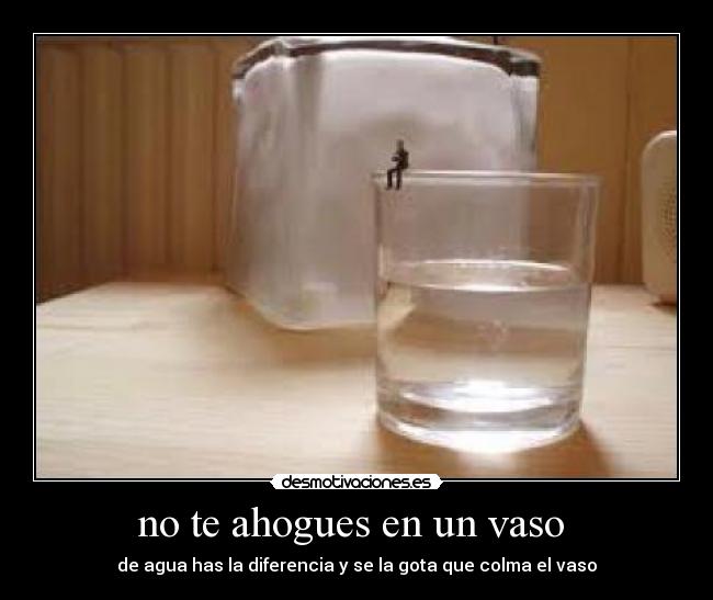 no te ahogues en un vaso  - 
