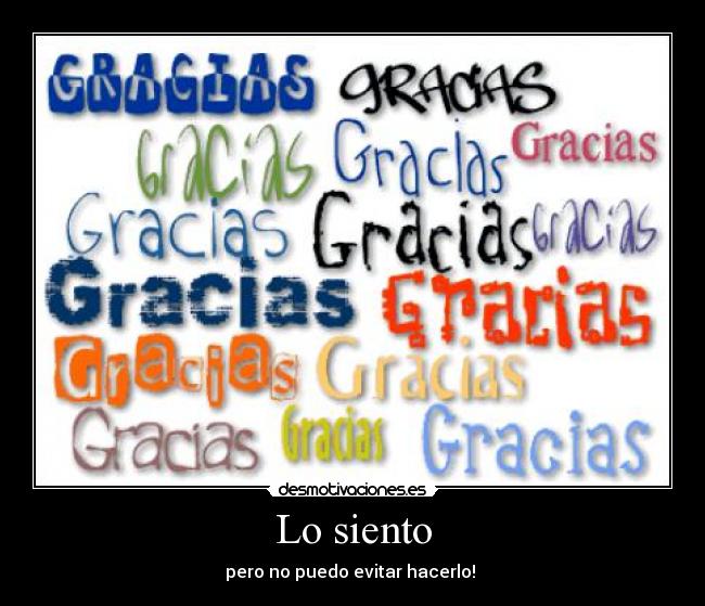 Lo siento - pero no puedo evitar hacerlo! 