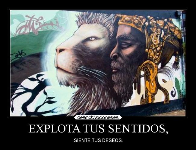 EXPLOTA TUS SENTIDOS, - SIENTE TUS DESEOS.