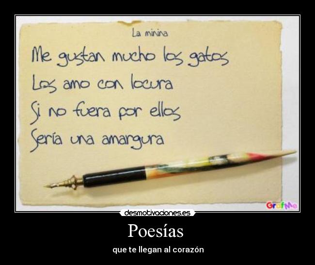 Poesías - que te llegan al corazón