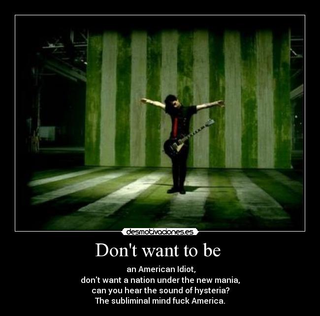Dont want to be -