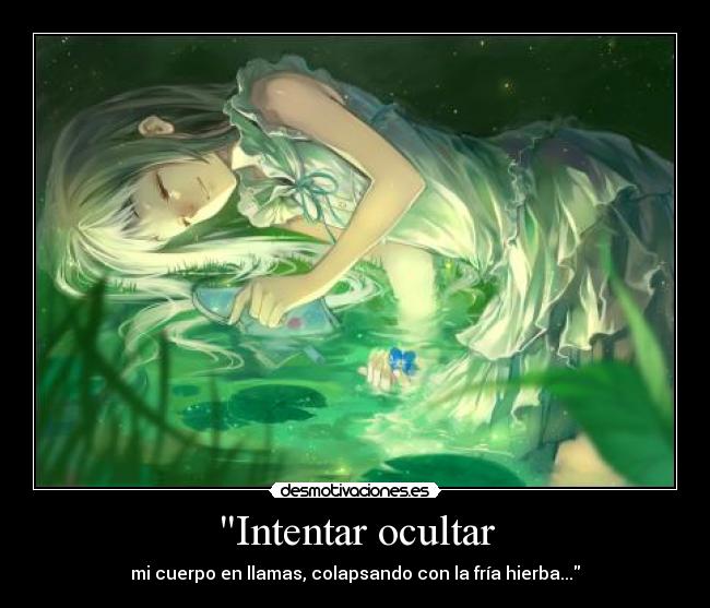 carteles intentar ocultar cuerpo ardiente colapso hierba fria take hikaru utada desmotivaciones