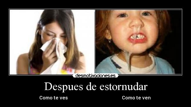 Despues de estornudar -