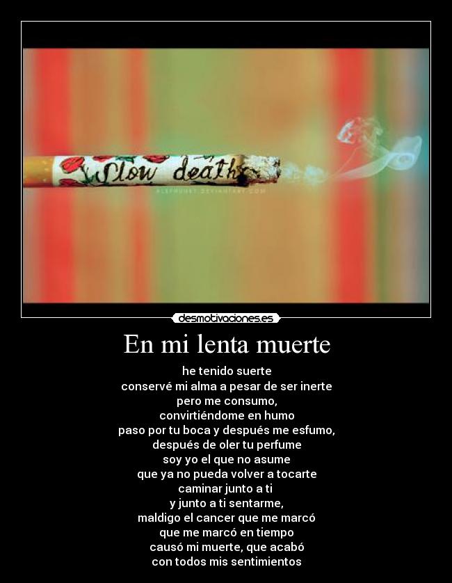En mi lenta muerte -