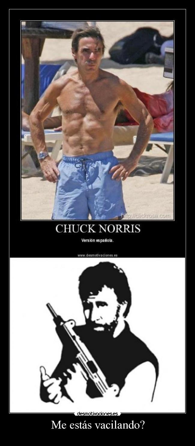 carteles chuck norris aznar espanol desmotivaciones