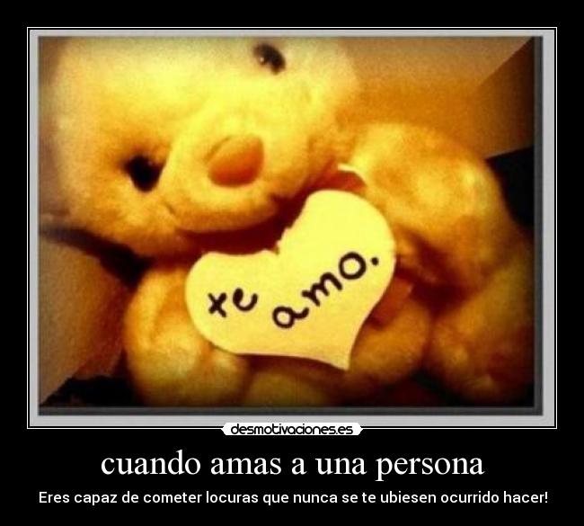 cuando amas a una persona -