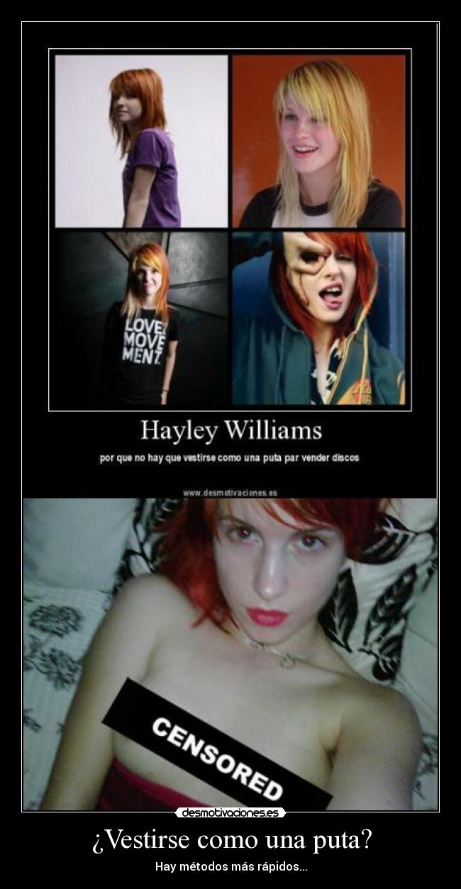 ¿Vestirse como una puta? - Hay métodos más rápidos...