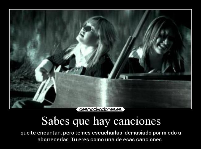 Sabes que hay canciones -
