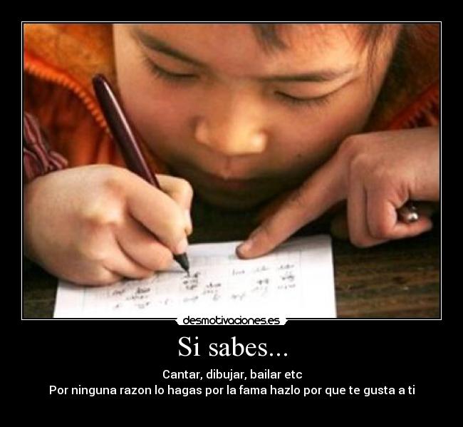 Si sabes... -