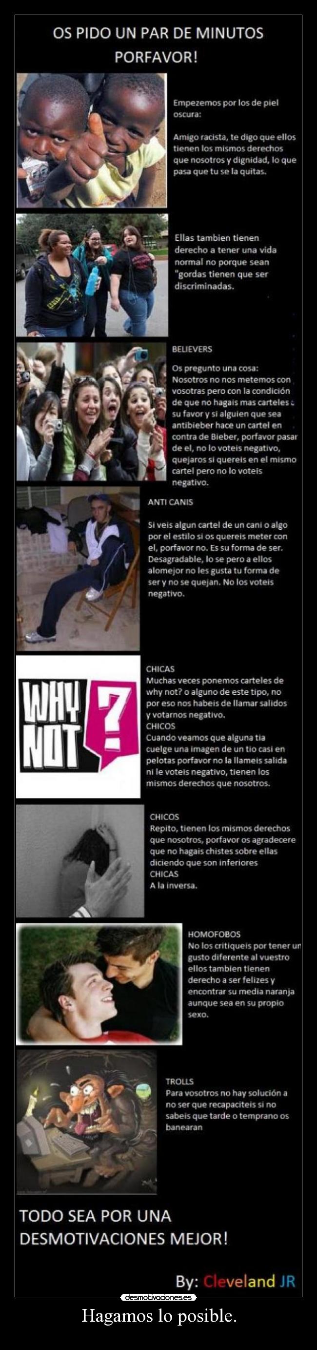 Hagamos lo posible. - 